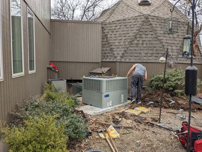 The decision was made to re-orient the unit, rather than try to angle the connections from the unit to the house ducts.