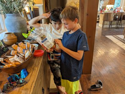 ...but not before studying the ingredients.