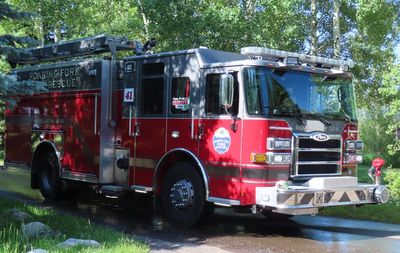 ...somebody burned some bacon, the automatic fire alarm went off, and we got a visit from the local fire department. They inspected the house to confirm there was nothing to worry about and we went on our way.