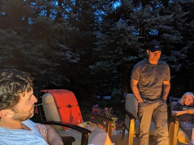 Seth, Jeremy, and Mary were entranced themselves, by the flame of the fire pit.
