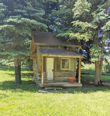The little cabin in the pines, or spruces, Saturday morning
