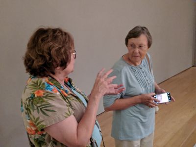 Mary and Carolyn, in the OKC Museum of Art, August 2019