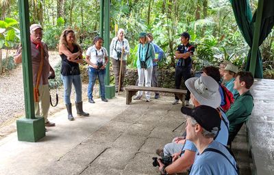 The 3 folks on the left ran a refuge in Costa Rica where they trained birding guides and provided educational tours to school children in the region. They gave us a tour of their facilities. Feb 18, 2020.