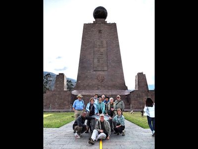 Our group at the equator in Quito, Ecuador. Mar 22, 2018.