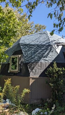 Small dome, covered with new underlayment