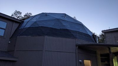 They had gotten the underlayment applied to all the sections of roof.