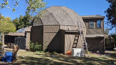 The big dome and S side extensions are complete.