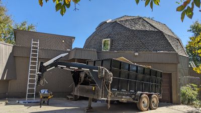 They removed the supplies trailer, a sure sign they were getting close to finishing.