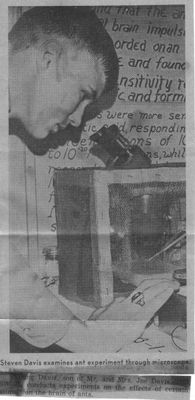 Steve Davis, with his project at the 1963 National Science Fair in St Louis, MO