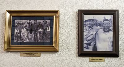 There were lots of historical photos of the Carrin family on the walls.