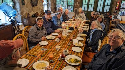 We had a nice lunch at the restaurant at Guango Lodge.
Andres, Tice, Jimmy, Nadine, Ross, Dawn, Rebecca, Becky, Carlos, Vickie, Mary, Jerry 