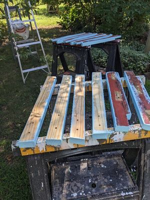 I put two coats on each piece.