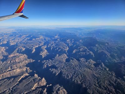 WEDNESDAY, OCT 23, 2024
Mary took a few photos out our plane window as we began our approach into Las Vegas airport.