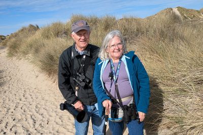 Steve and Mary, on the North Jetty dunes