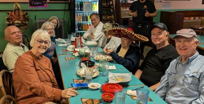 Clockwise from the L: Vicki, Pepper, Mary, Kathy S, Ron, Kathy H, Jackie, Gerald and Steve