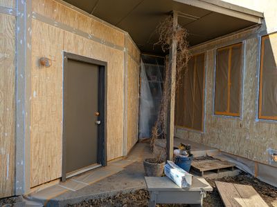 Masking on the back porch