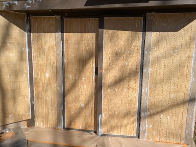 Shed doors re-paneled