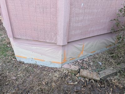 Masking around the foundation