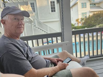 They gave the old folks a ground floor room with attached screened porch and swing with a view of the pool.