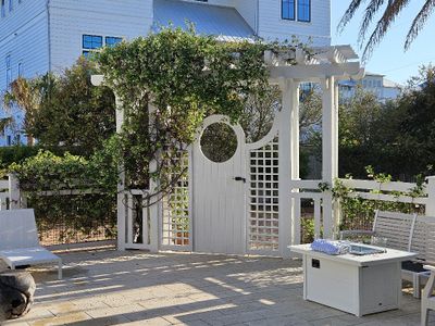 The gate into the pool area