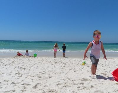 Xander was sporting some cool sunglasses.