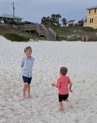 Carson and Xander took a break.