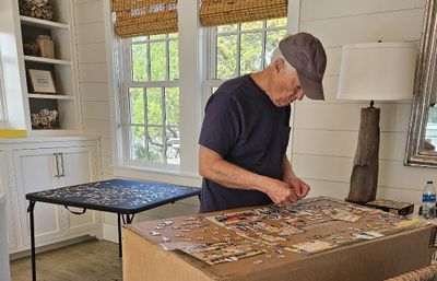 Monday morning, Steve made a futile effort to finish the last puzzle; it was not to be.