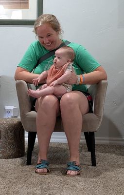 Canaan and Daniel came by for a visit too.
Canaan and Evelyn
