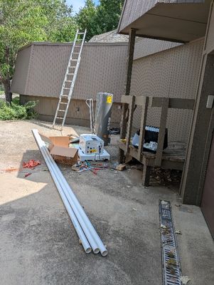 They also replaced the metal vent tubing with PVC pipe.