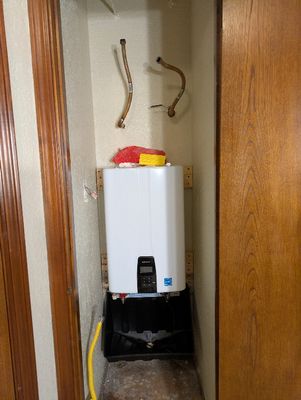 The new unit mounted on the wall