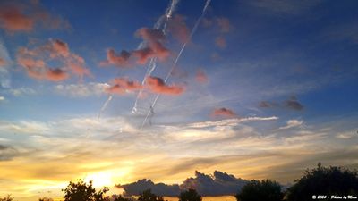 August 26th 2024 - Cell Phone Sunsets w Cemtrails - A32 195644