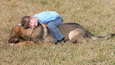 Joy with her protector