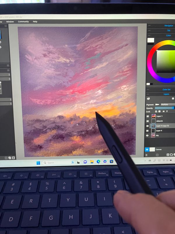Paint the background on a layer