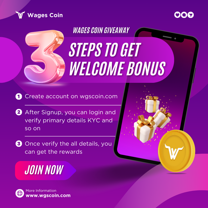 Simple Steps to Get Wages Coin Welcome Bonus