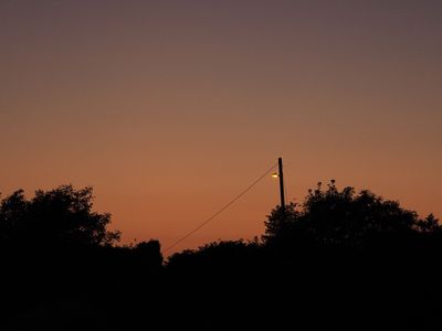 A lone street lamp