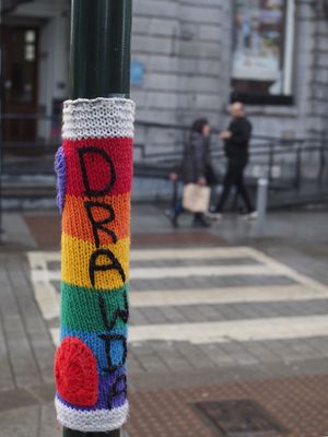 Yarn bombing