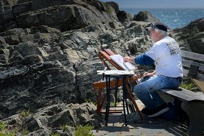 Ron Quinn, peintre local - Ogunquit, Maine