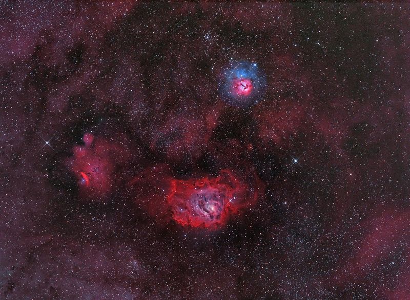 M 8   M20  NGC 6559