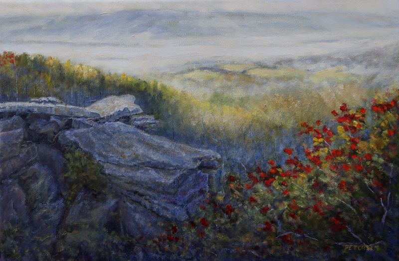 An Early Morning View From Bald Knob, Giles County, Virginia-SOLD