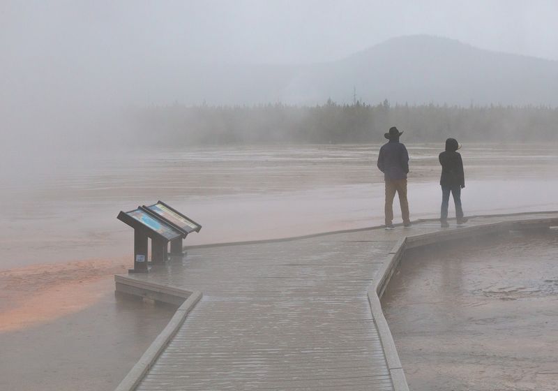 Rainy Weather In Mammoth Hot Springs 