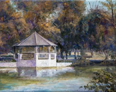 The Gazebo And Duck Pond At Virginia Tech: Blacksburg, Virginia-SOLD