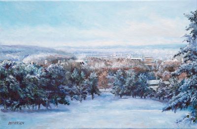 A Winter View Of Blacksburg, Virginia