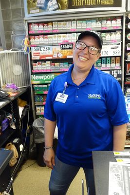 Goofy Store Clerk at Harp's