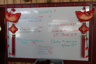 Menu Board They Have