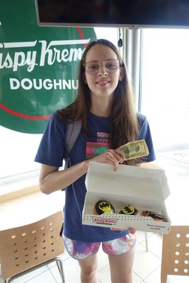 Helen With Her Donuts