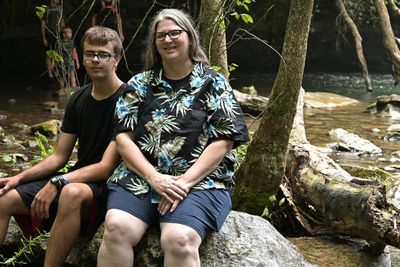 Adrian and My Wife, Mirror Lake Waterfall
