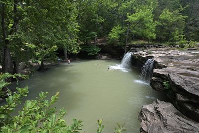 Extra Wide-Angle View Of Falling Waterfalls
