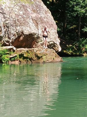 Me Jumping From Rock