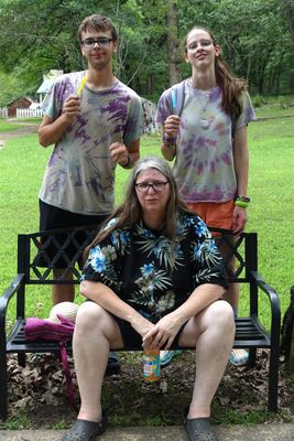 Mommy With her Children On Birthday