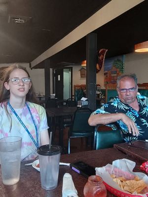 Us Eating at Mexican Restaurant Yellville ARK